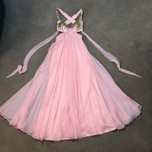 Pink gold sequin MAGGIE SOTTERO FLIRT tie back